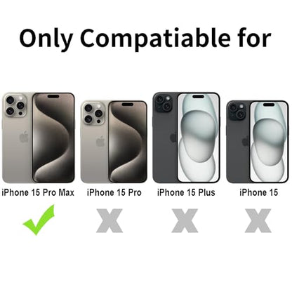 TENOC Phone Case Compatible with iPhone 15 Pro Max, Black Case Anti-Fingerprint Protective Bumper Matte Cover for 6.7 Inch - color: Black, size: iPhone 15 Pro Max