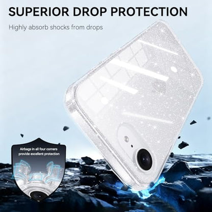 YINLAI for iPhone 17e, 16e Case 6.1-Inch- Clear Glitter - color: Clear Glitter, size: iPhone 17e/16e 6.1"