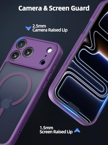 TopMade for iPhone 17 Pro Max Case with Mag-Safe Wallet, 4 Cards Holder - color: Purple, size: iPhone 17 Pro Max