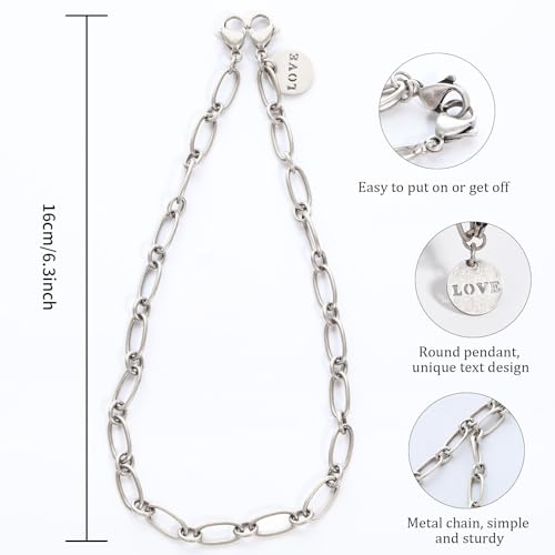 Phone Charm Detachable Metal Cellphone Wrist Strap for Women Girls, Cell Phone Lanyard - color: Antique Silver