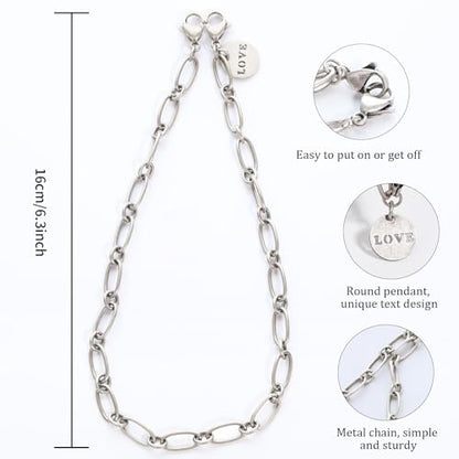 Phone Charm Detachable Metal Cellphone Wrist Strap for Women Girls, Cell Phone Lanyard - color: Antique Silver