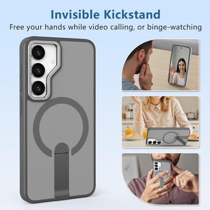 for S24-Case/S25-Case, Compatible with MagSafe, Gray - color: Gray, size: Galaxy S24 6.2"