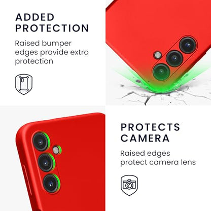kwmobile Case Compatible with Samsung Galaxy A14 5G Case -Soft TPU Back Phone Cover - with Metallic Look - Metallic Dark Red - color: metallic dark red, size: Galaxy A14 5G
