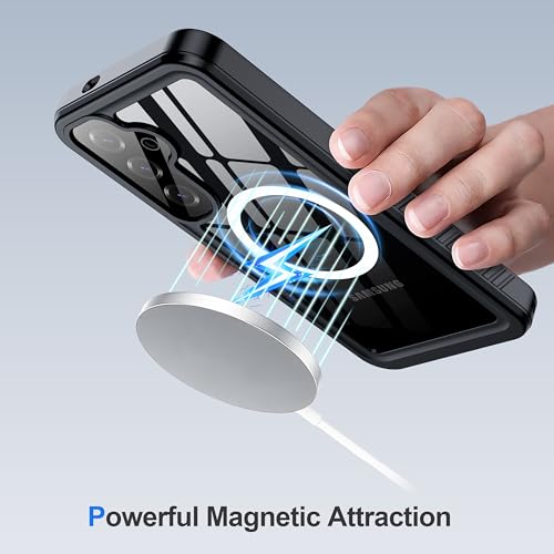 ANTSHARE IP68 Waterproof Case for Samsung Galaxy S25 Plus, Black/Clear - color: Black/Clear, size: S25 Plus
