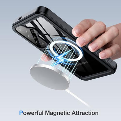 ANTSHARE IP68 Waterproof Case for Samsung Galaxy S25 Plus, Black/Clear - color: Black/Clear, size: S25 Plus