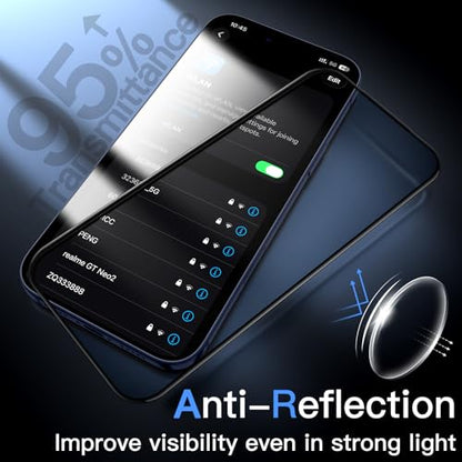 JETech 3D 9H+ Anti-Reflective Screen Protector for iPhone 17 Pro - size: iPhone 17 Pro