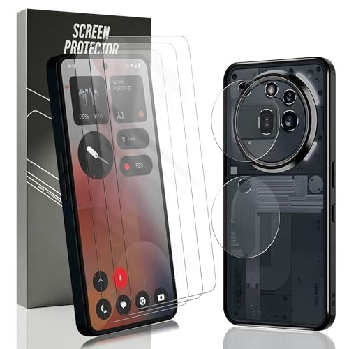 3+2 Pack Tempered Glass for Nothing Phone 3a Pro Screen Protector with Camera Lens Protector, 9H Hardness, HD Clear Film, Case Friendly, Screen Protector for Nothing Phone 3a Pro - size: for Nothing Phone 3a Pro