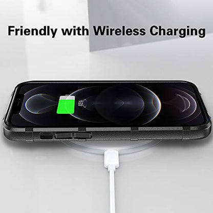 Rugged Shield TPU Thick Solid Armor Tactical Protective Case Compatible with iPhone 12 Pro Max (6.7 inches) - Dark Black - color: Dark Black, size: iPhone 12 Pro Max