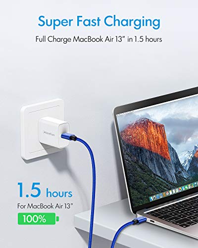CLEEFUN USB C to USB C Cable 1ft, 5-Pack C to C Cable Fast Charging 60W - color: Blue, size: 1ft+1ft+1ft+1ft+1ft