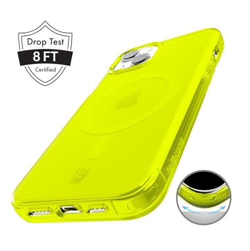 VELVET CAVIAR for iPhone 15 Case Neon Yellow - Compatible with MagSafe [10ft Drop Tested] - color: Neon Yellow, size: 15