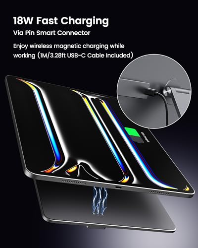 KU XIU Magnetic Wireless Charging Stand for iPad Pro/Air 11" M2 M3 M4 - size: iPad Pro 11"/ iPad Air 11"-M2/M3/M4