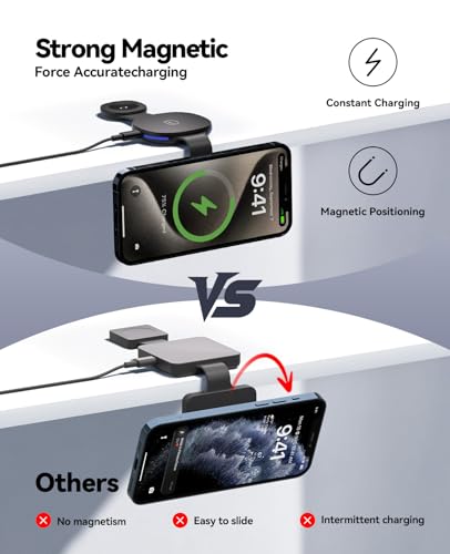 3-in-1 MagSafe Wireless Charger for Apple Devices,15W Fast Charging Station - size: 15W Black 1Pack