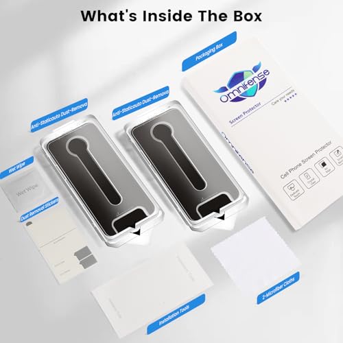 360 Privacy for iPhone 16e 14/13 Pro / 13 Screen Protector 2 Pack, [Auto Alignment Dust Free] Full Coverage Easy Install 4 Way Anti Spy Tempered Glass for Apple 13 Pro / 14/13 16e