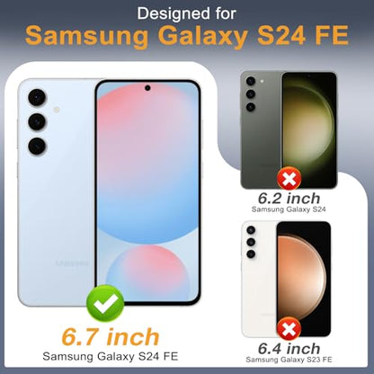 LYWHL 3 Pack for Samsung Galaxy S24 FE Screen Protector Tempered Glass with Alignment Frame, Sensitive Touch Fingerprint Unlock, Anti-Scratch Bubble Free Case Friendly Easy Install - Transparent - size: Samsung Galaxy S24 FE