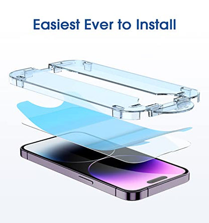 amFilm OneTouch for iPhone 14 Pro Screen Protector 6.1'' Tempered Glass - size: 14 Pro-6.1"