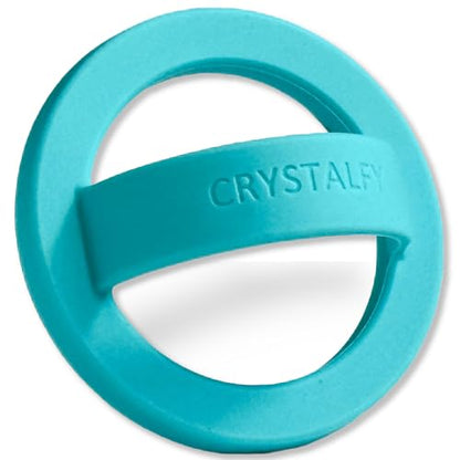 Grips by CRYSTALFYMagnetic Silicone Ring Grip Phone Holder, Rotating Finger Loop Ring Grip Holder, Soft and Portable, Strong Magnetic Attraction, Compatible with Magsafe Phone Case (Blue) - color: Blue