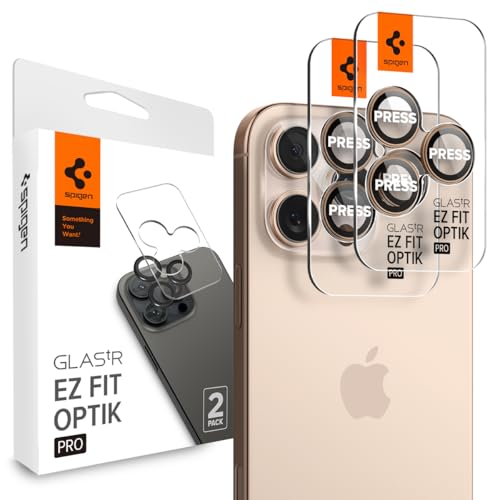 Spigen Camera Lens Protector for iPhone 16 Pro Max,16 Pro - Desert Titanium - color: Desert Titanium
