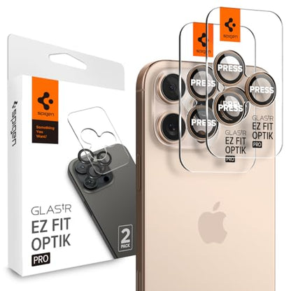 Spigen Camera Lens Protector for iPhone 16 Pro Max,16 Pro - Desert Titanium - color: Desert Titanium