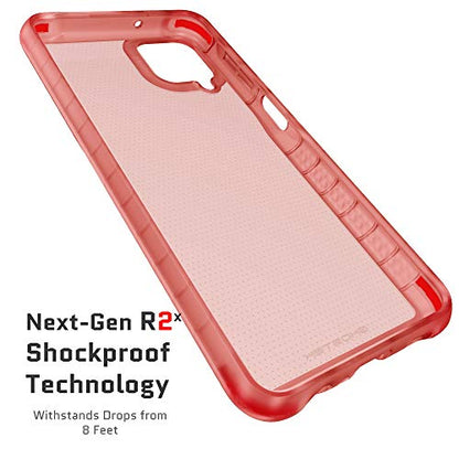Ghostek COVERT Galaxy A12 Case with Slim Fit Clear Pink Design and Non-Slip Grip Bumper Premium Shockproof Protection Thin Protective Phone Cover Designed for 2021 Samsung Galaxy A12 (6.5 Inch) (Pink) - color: Pink, size: Galaxy A12