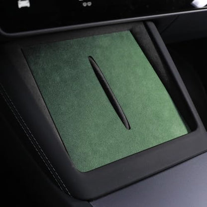 Suede Wireless Charger Pad for Tesla Model 3 24-26 Model Y 25-26 Green - color: Green