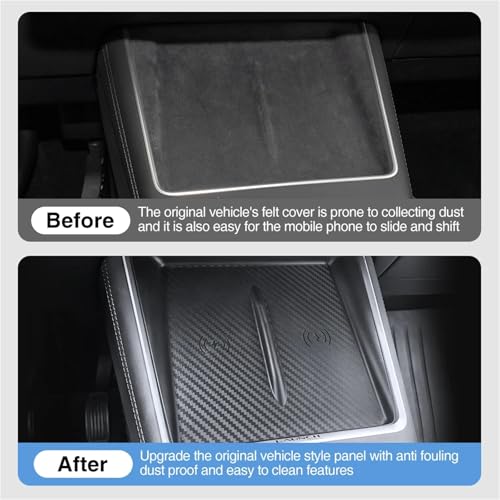 Universal Non-Slip Wireless Charging Silicone Pad, Central Control Charger Protector Mat