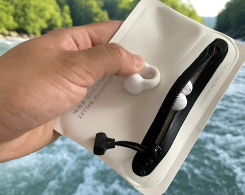 Heavy Duty Airtight Wallet Submersible Waterproof Wallet Protection for Keys, Cards - color: White (Hypalon Texture), size: 5.2" X 4" / 13.5CM X 10 CM