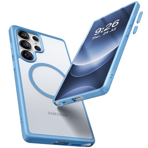 Maledan StainGuard Case for Samsung Galaxy S25 Ultra - Compatible with MagSafe S25 Ultra Case, Slim Magnetic Phone Cases for Samsung S25 Ultra Case Cover [Qi2 Certified][Military Shockproof], Sky Blue - color: StainGuard Steel Sky