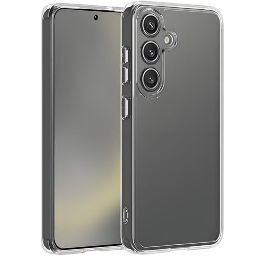 TENOC Phone Case for Samsung Galaxy S25, Clear Case Anti-Yellowing Protective Bumper Hard Back Cover - color: Clear Anti-Yellowing, size: S25