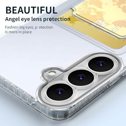 Lunivop Compatible with Samsung Galaxy S26 Plus Case Clear Wallet Card Holder TPU Slim Soft Shockproof Anti-Yellowing Anti-Scratch Transparent Phone Case (for S26 Plus 6.7 '' Clear) - size: for Samsung Galaxy S26 Plus