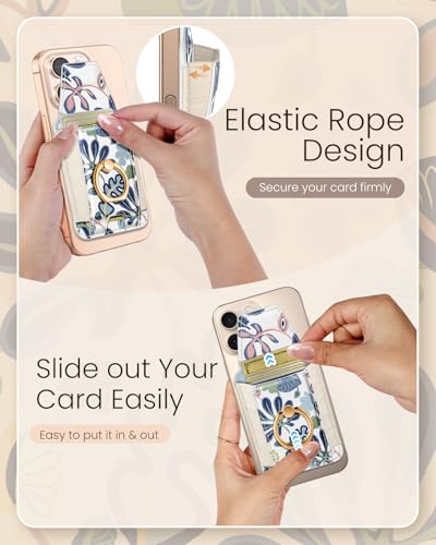 Shorogyt Compatible with Magsafe Wallet with Grip, Abstract Art - color: Abstract Art