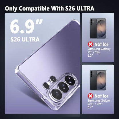 TENOC Phone Case for Samsung Galaxy S26 Ultra, Clear Case Shockproof Protective Bumper Slim Cover - color: Clear, size: S26 Ultra