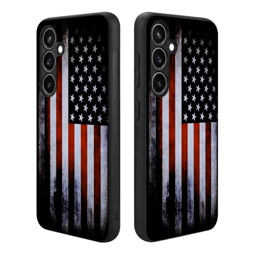 Compatible with Samsung Galaxy S24 Case American Flag Pattern | Anti-Scratch Hard PC Back, Non-Slip Soft TPU Sides, Shockproof Protection Cover - color: American Flag, size: Samsung Galaxy S24