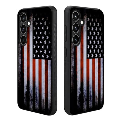Compatible with Samsung Galaxy S24 Case American Flag Pattern | Anti-Scratch Hard PC Back, Non-Slip Soft TPU Sides, Shockproof Protection Cover - color: American Flag, size: Samsung Galaxy S24