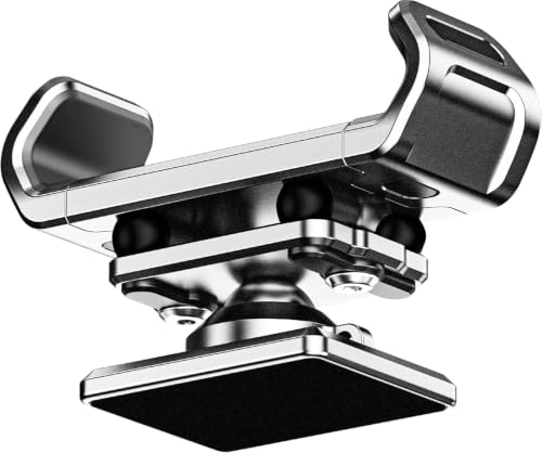 Kaedear Magnetic Motorcycle Phone Mount, Vibration Dampener, KDR-M35J-S - color: Silver / Vibration Absorption Mount