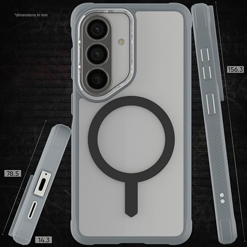 Ghostek Covert Clear Galaxy S26 Case MagSafe Compatible with Magnetic Ring, Slim Thin Shockproof Phone Cover Designed for 2026 Samsung S26 (6.3") (Cool Gray) - color: Cool Gray, size: Galaxy S26