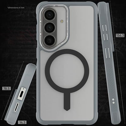 Ghostek Covert Clear Galaxy S26 Case MagSafe Compatible with Magnetic Ring, Slim Thin Shockproof Phone Cover Designed for 2026 Samsung S26 (6.3") (Cool Gray) - color: Cool Gray, size: Galaxy S26