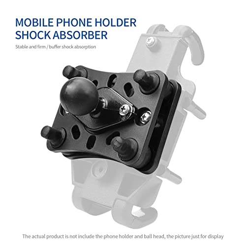 Motorcycle Mobile Phone Holder Shock Absorber, ATV UTV Phone Bracket Buffer, Anti Vibration Phone Mount with Stainless Steel Nylon Silicone, Universal Shockproof Phone Holder