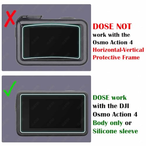 ULBTER Screen Protector for DJI OSMO Action 4 Camera + Lens cap[6+2 Pieces] - size: Action 4