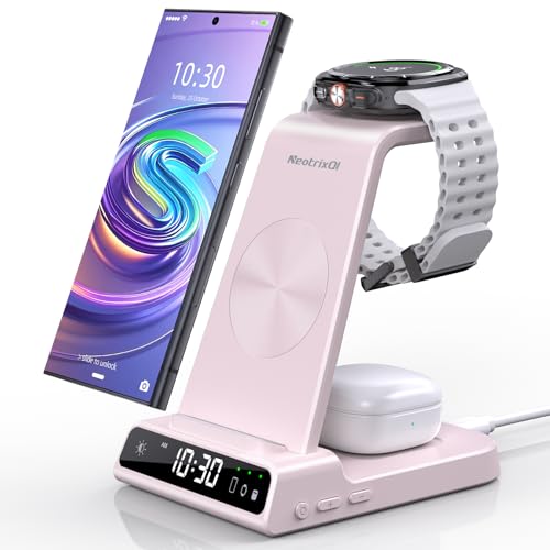 Wireless Charger for Samsung, Android Charger for Samsung Galaxy S25 Ultra - color: Pink