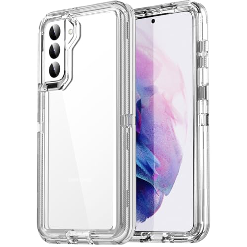 AICase for Samsung Galaxy S21 Case Clear 3 in 1 Heavy Duty Drop Protection Full Body Rugged Shockproof/Dust Proof 3-Layer Military Protective Tough Durable Cover for Galaxy S21 6.2"_1 - color: Clear, size: Samsung Galaxy S21