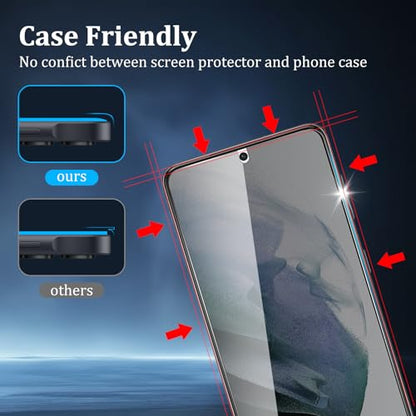 2+2 Pack Privacy Screen Protector for Samsung Galaxy S21 5G - size: Galaxy S21 2+2 Pack