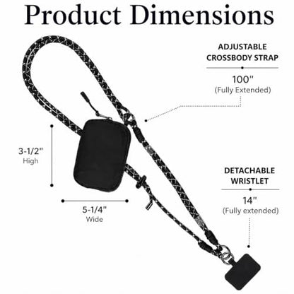 Save the Girls Active Clip & Go Phone Lanyard Rope Strap, Purple - color: Purple