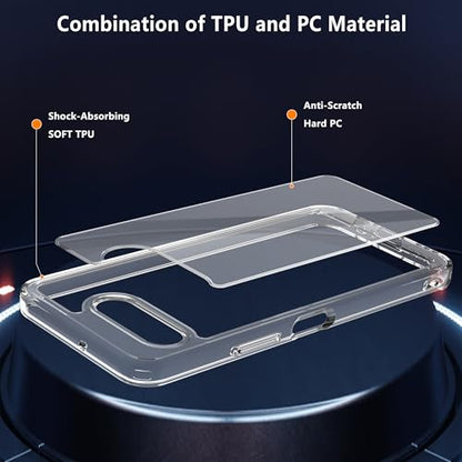 Anoowkoa 2 Pack Designed for T-Mobile REVVL 8/T Phone 3 Case.Anti Yellowing Clear Phone Case & 2 Pack Tempered Glass Screen Protector.9H Hardness.Shockproof,Stylish.Transparent - color: -Mobile REVVL 8/T Phone 3 Pro 5G