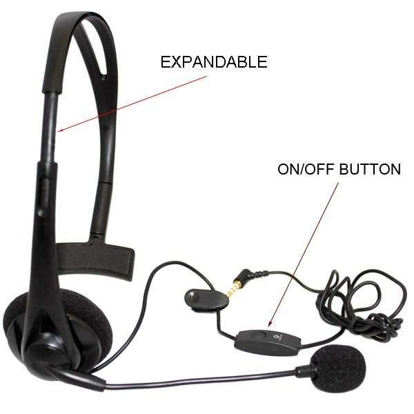 Wired Mono Headphone Earphone w Mic Headset Compatible with TCL 30 T/30 V/30 SE 5G, 3.5mm Single Earbud Hands-Free Microphone Over-The-Head