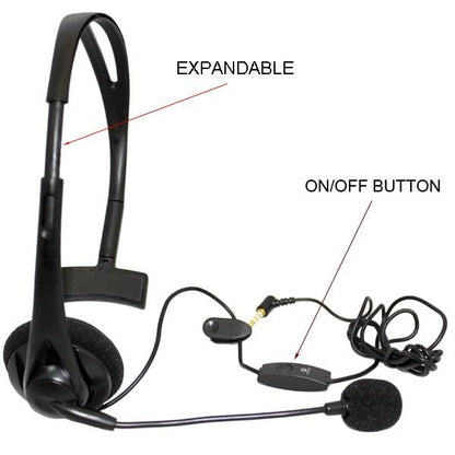 Wired Mono Headphone Earphone w Mic Headset Compatible with TCL 30 T/30 V/30 SE 5G, 3.5mm Single Earbud Hands-Free Microphone Over-The-Head