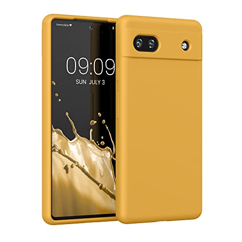 kwmobile Case Compatible with Google Pixel 6a Case - TPU Silicone Phone Cover with Soft Finish - Mango - color: Mango, size: Pixel 6a