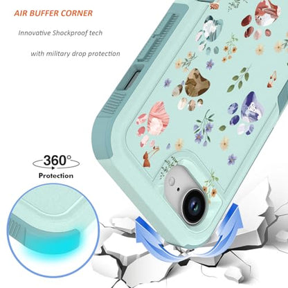 for iPhone 17e Case & iPhone 16e Case: Cute Flowers Floral Design for Girls Women Military Grade Drop Protection TPU Bumper Shockproof Silicone Phone Cover (Dog Paw/Garden) | 2025 - color: Dog Paw/Garden