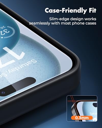 UNBREAKcable iPhone 15 Screen Protector & Camera Lens Protector - size: iPhone 15
