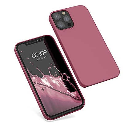 kwmobile Case Compatible with Apple iPhone 12 / iPhone 12 Pro Case - TPU Silicone Phone Cover with Soft Finish - Dark Rose - color: Dark Rose, size: iPhone 12 / iPhone 12 Pro