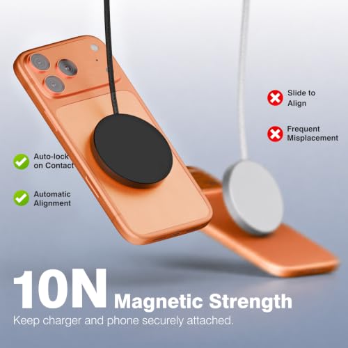 3 Pack Magnetic Wireless Charging Pad Fast Wireless Charger for Apple - color: Black*3